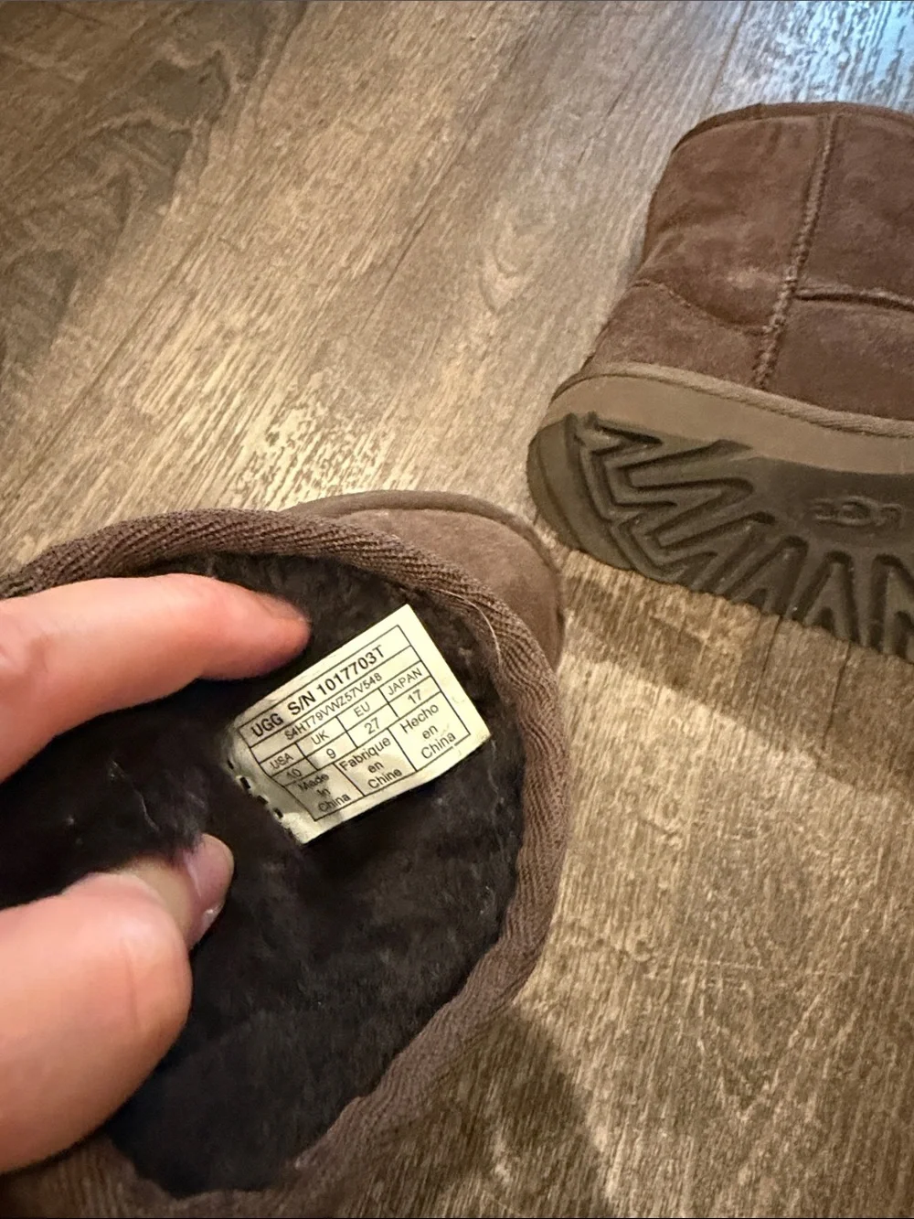 UGG Kids Chestnut Brown Fleece-Lined Winter Boots